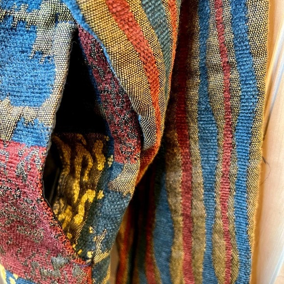 Vintage Daniel K. Embroidered Patchwork Look Tapestry Jacket Size Large - Picture 9 of 16